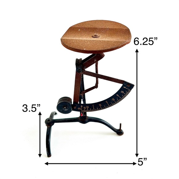 Vintage German Metal Postal Letter Balance Weigh Scale 6.25” Tall Up to 4 Oz. - Picture 10 of 10